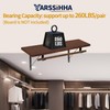 Yarssihha 6 Pack Closet Rod Bracket, Wall Mounted Closet Shelf