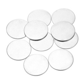 sourcing map 50Pcs Stainless Steel Disc, 1 3/16"(30mm) Dia 0.06"(1.5mm) Thick 304 Stainless Steel Flat Round Sheet Blank Round Circle Plate for Crafts Metal Stamping and Jewelry Making