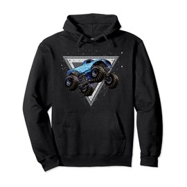 Monster Truck Shirt for Adults and Kids - Blue Truck Pullover Hoodie