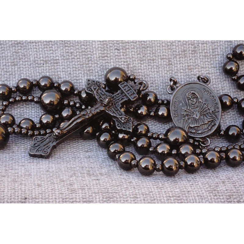 Sinai Rosaries Gun Metal World War I Seven Sorrow Original