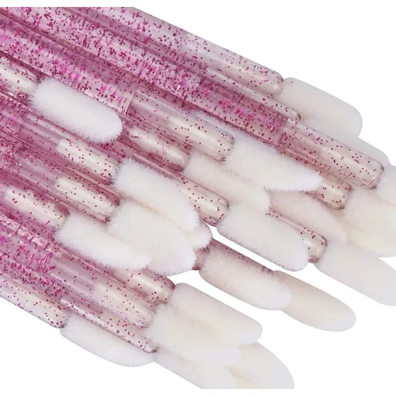 100 Microbrush+50 Lip Brush+50cepillos Para Pestañas Glitter El Color Se