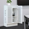 LXSEHN WiFi Router Storage Cabinet, Floor Standing Router Storage Box