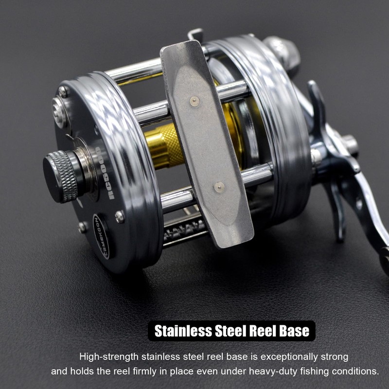 CAMEKOON X-Tribe Round Baitcasting Fishing Reel, Synchronized Level Wind System,