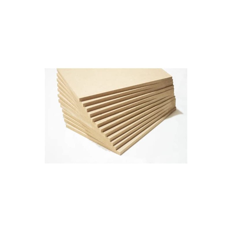 Tabla MDF manualidades 10x10cm 10 piezas 9mm espesor