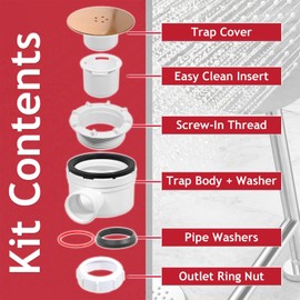 SPARES2GO Duschwanne für 90 mm Badewanne, Stopfenloch, 3,8 cm, luxuriöses Abfluss, Wasserabfluss, Kuppel-Basis-Set (gebürstetes Kupfer)