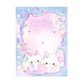 Coolia Sticker Notebook for Girls - Milky Shy Cat