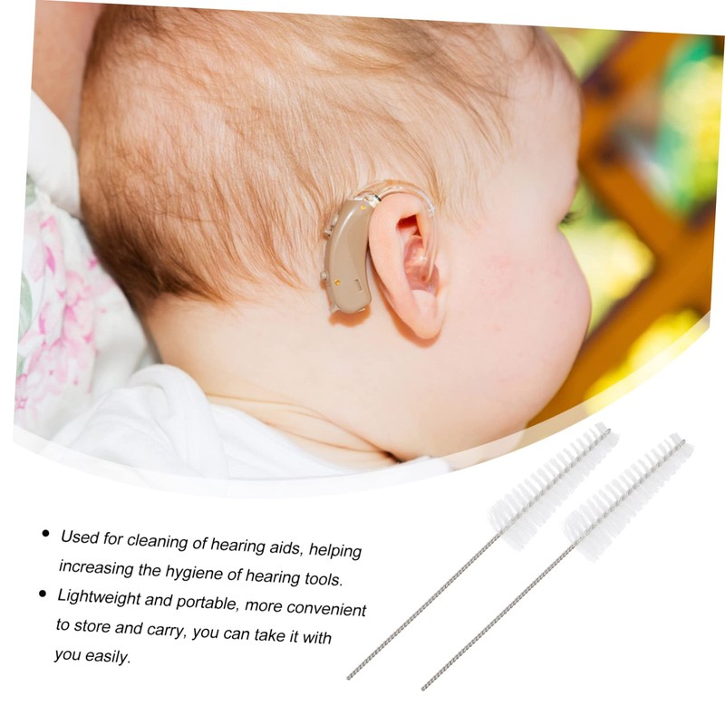 FOMIYES 10pcs Hearing Aid Cleaning Kit Brush Rod Hearing Amplifier