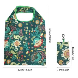 volumoon Pack of 4 Reusable Shopping Bags, Foldable Shopping Bags, Lightweight Bag, Reusable Bag, Large Shopping Bag, Tote Bag, Shopping Bag for Groceries, Mixed colours