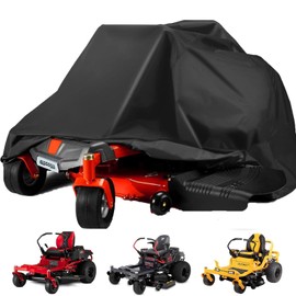 Zero Turn Lawn Mower Cover,Fade Resistant Lawnmower Covers for Outdoor,800D Heavy Duty Oxford Zero-Turn Lawn Mower Covers with Adjustable Webbing Buckle Bottom Elastic Band(79" L X 46" W X 55" )