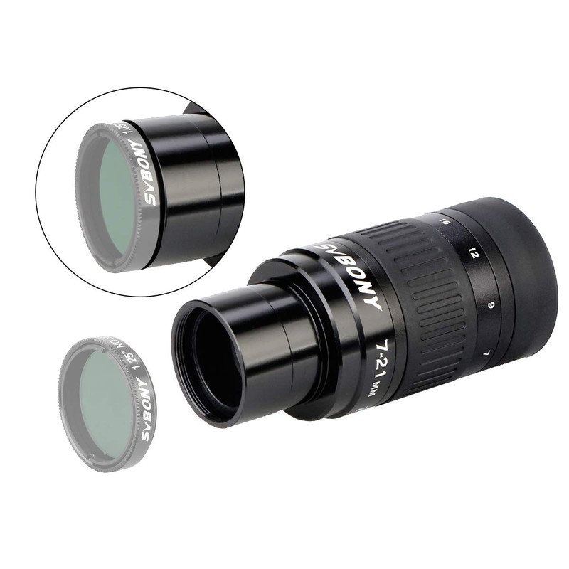 SVBONY SV135 Zoom Eyepiece, Zoom 7 to 21mm 1.25 Inch