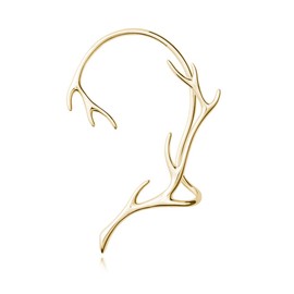 Reffeer Platinum Plated Copper Cartilage Cuff Earring Non Piercing Wraps for Women Clip Ons Earring Climber (Plated Gold(Left))