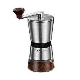 Manual Coffee Grinder Capacity 185g with 36MM Ceramic Grinding Conical Burr - External 8-Speed Adjustable Setting,French Press Coffee for Hand Grinder Gift