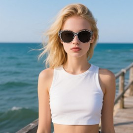 Face Shadow Polarized Sunglasses Fit Over Glasses, Sunglasses for Women to Go Over Glasses UV Protection Lightweight -LC19