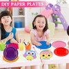Colourful Paper Plates, Pack of 100, Colourful Party Paper Plates,