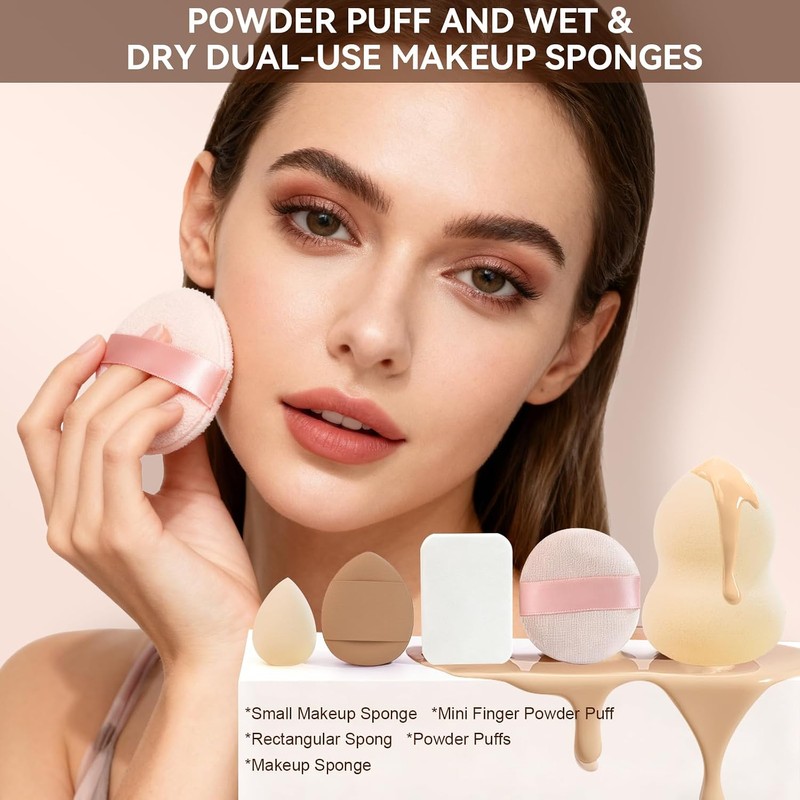 Brochas de Maquillaje Profesional 49 piezas – Set completo con