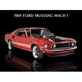 1969 Ford Mustang Mach 1 Metal Sign: LARGE SIZE 12 X 16 - Free Shipping