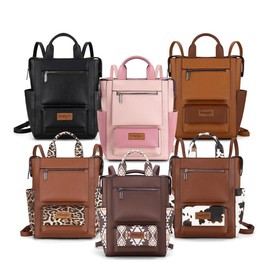 Wrangler Convertible Backpack with Adjustable Strap for Women:_C-Beige