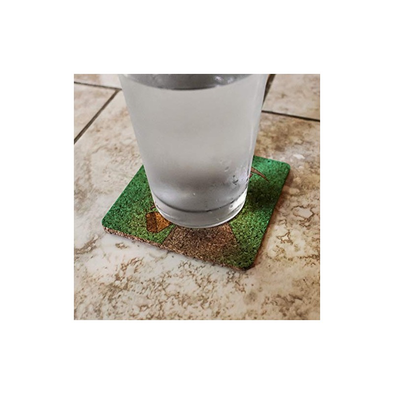 Screaming Goat Low Profile Novelty Cork Coaster Set