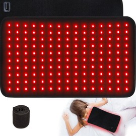 bonodave Red Light Therapy for Body, 19.8" x 12" Infrared Light Therapy Pad XL Large Red Infrared Heating Therapy Wrap Pad Belt for Back Shoulder Leg Relief Home Office Use, Ideal Gift