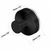 CAPPCHAO Black Suction Cup Hooks Shower Towel Holder for Bathroom