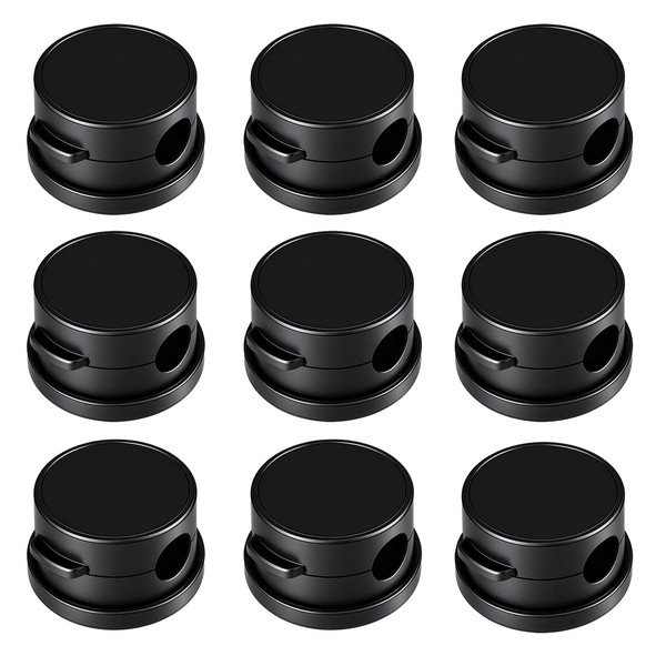 9 Kabelhalter Schreibtisch, Magnetische Cable Organizer Set Zubehör，360° Drehbare Twist-Lock