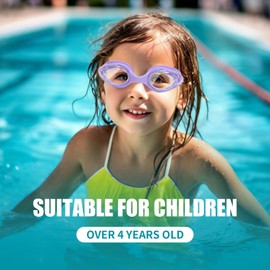 Mayoii 2-Pack Swimming Goggles for Kids 6-14, Anti-Fog UV Protection, Leakproof & Waterproof Kids Goggles with Quick Adjust, Clear View Swim Glasses for Boys & Girls (Pink and Purple)