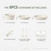 BECIGAR 8pcs Ceramic Pots and Pans Set, Non Stick Cookware