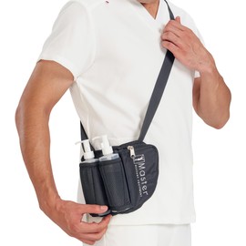 Master Massage Adjustable Heat-Resistant Oil Holster Bag with 8 Oz Refillable Pump Dispenser – Perfect for Creams & Lotions