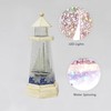 Lighthouse Water Spinner Coastal Acrylic LED Light-Up Decoration with Moving