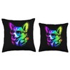 Corgi DJ Headphones Retro Music Dog Lover Throw Pillow