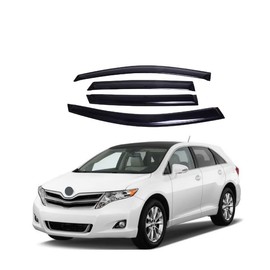 WhiteDeer ZH Durable Window Deflectors Rain Guards for Toyota Venza 2008 2009 2010 2011 2012 2013 2014 2015 Side Window Visor Rain Guards Sun Rain Deflector Visor 4 Pieces 2mm Thickened…