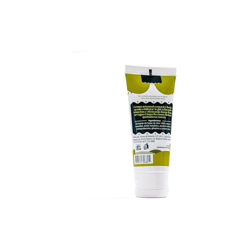 VERDE OLIVO - Crema Hidratante Artesanal con Extracto de Hoja
