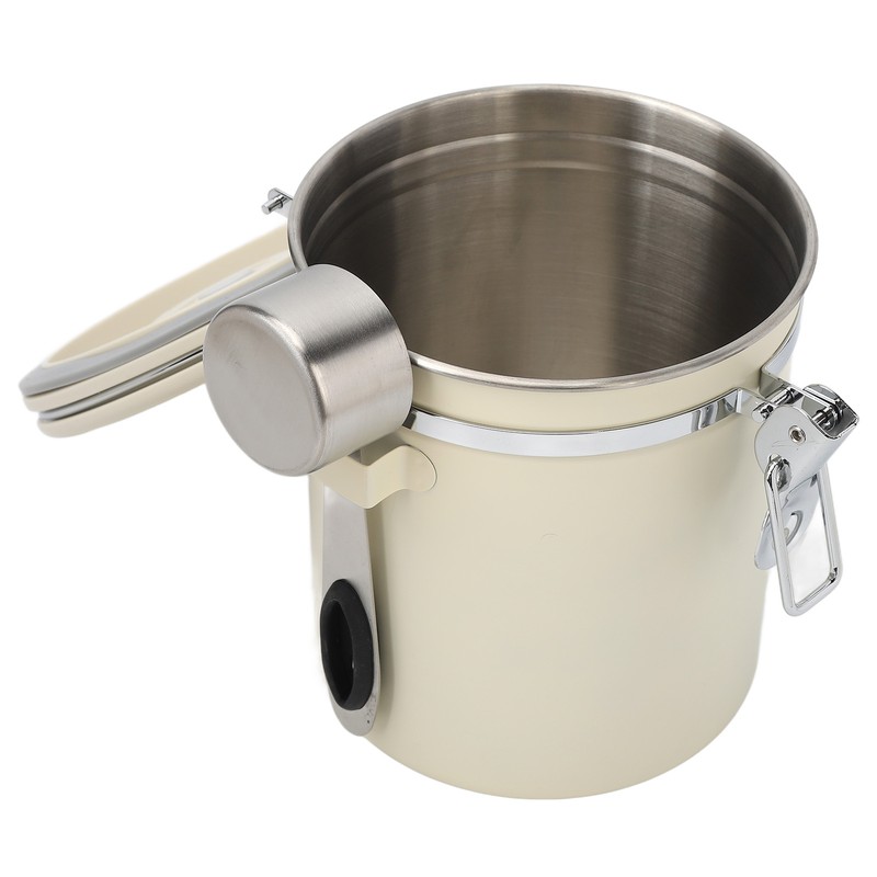 Coffee Canister Airtight Stainless Steel Kitchen Food Storage Container with