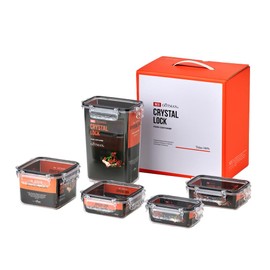 gotman Airtight Food Storage Containers with Lids Gift Set (5pack)- BPA-Free | Clear | Microwave, Freezer and Dishwasher Safe | Leak-Proof | Kitchen Fridge Organizer Fruit Boxes | Fresher Food