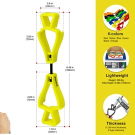 BOZZYS Glove Clips for Work 4-Pack | 4-Color Z-Shaped Clips for Tool Belts & Hard Hats | (360° Anti-Drop) Never Lose Gloves on Construction Sites