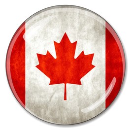 Canadian Flag Paperweight Crystal 3 Inches