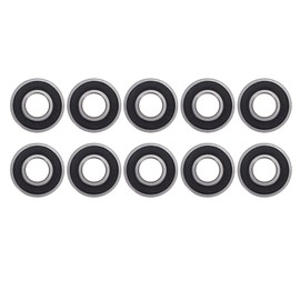 Leapiture 10 Pcs 6001RS Bearing, Deep Groove Ball Bearings Double Sealed Bearing 6001‑2RS Ball Bearing for Electric Motor Bike Wheels Pool Pumps