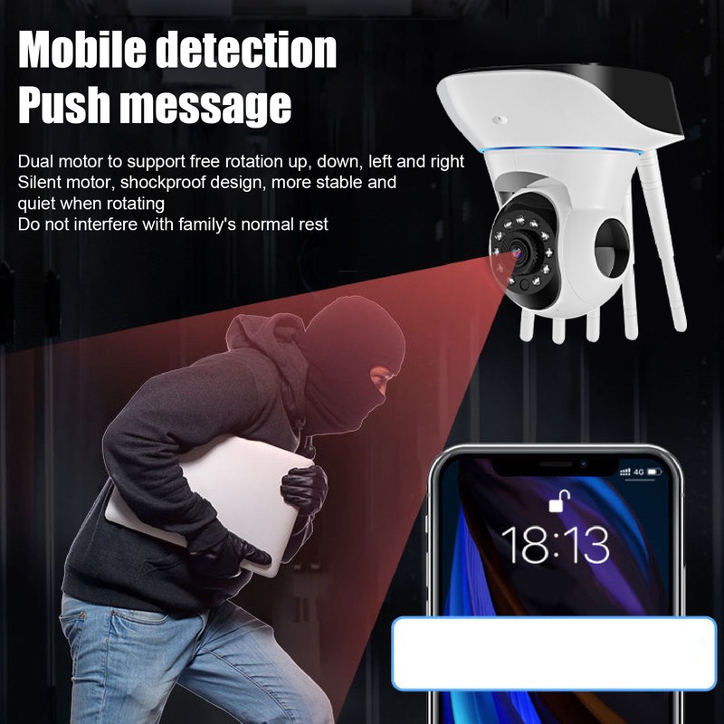 Surveillance Camera HD 1080P Infrared Night Vision 360° Angle Adjustable