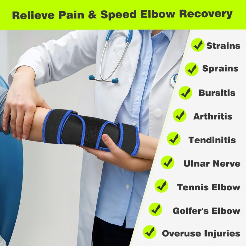 Cubital Tunnel Elbow Brace for Women&Men, Tennis Elbow Brace with