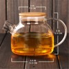 Teabloom Stovetop Safe Glass Teapot with Bamboo Lid (40oz/1200ml) +