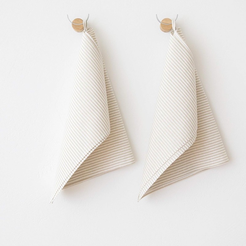 LinenMe Jazz 53% Linen 47% Cotton Tea Towels for Kitchen,