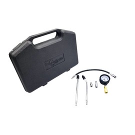 Pit Posse Motorcycle Compression Tester Kit Compatible with Yamaha Honda KTM Suzuki Kawasaki - Comes with 10mm 12mm 14mm 18mm Spark Plug Adapters - Reads 0-300 PSI - Carry Case Included