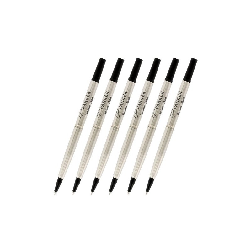 Parker Quink Ink Roller Ball Pen Refills, Medium Point, Black