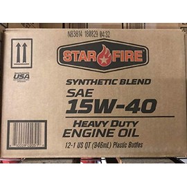' Star Fire Premium Lubricants Syn Blend 15W40 CK-4 12 Quart Carton