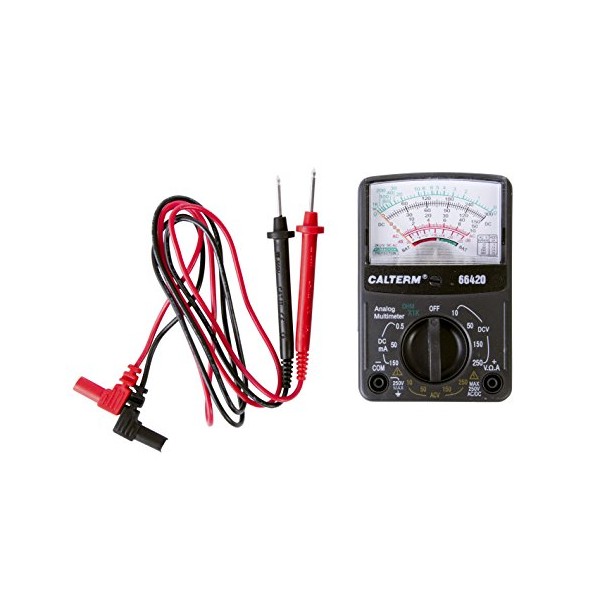 Calterm 66420 Electrical Analog Multimeter, 5 Function and 12 Range,