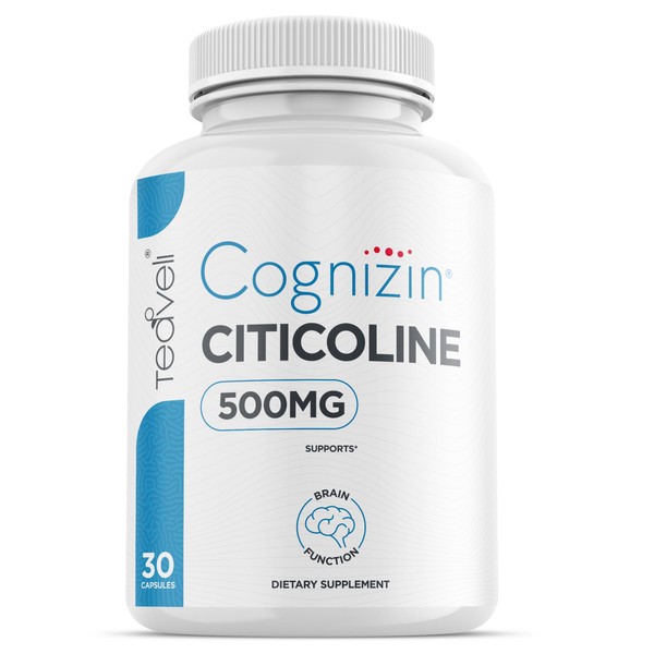 Teaveli Cognizin Citicoline- 500mg CDP Choline Capsules- Clinically Studied Brain