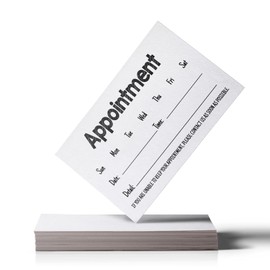 ITZAMNA Appointment Card 100 Salon Appointment Card Makeup Artist Hair Stylist Nail Artist white