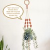 Macrame plant hanger with Daisies | Hanging plant holder |