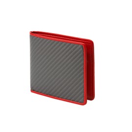 FRUH Real Carbon Smart Wallet GL-033 Red (Red) Men's Wallet, Bifold Cowhide Leather, Made in Japan, red