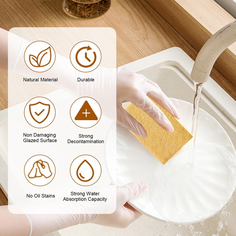 Daryunk 6pcs Cleaning Sponges Set, Scratch Free Dishwashing and Scrubbing